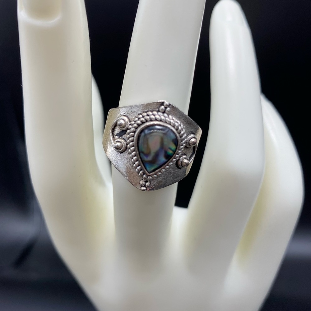 MOONSTONE LABORADITE RING - Picture 3 of 9